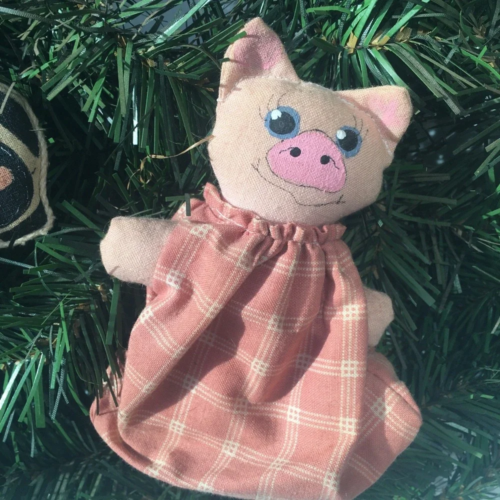 Primitive Evergreen Pig Farmhouse Wreath‎ All Season 20